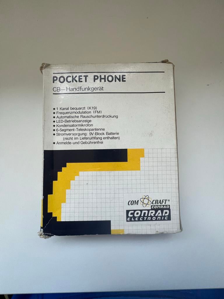 Vintage Pocket Phone CB-Handfunkgerät Walkie Talkie Set, Ophalen of Verzenden, Zo goed als nieuw, Minder dan 2 km, Portofoon of Walkie-talkie