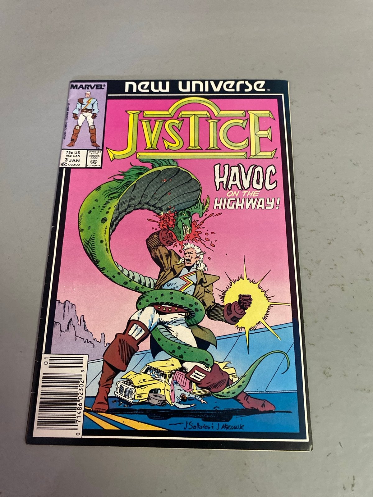 Justice #3 - Marvel New Universe - Havoc on the Highway!, Eén comic, Ophalen of Verzenden, Gelezen, Amerika