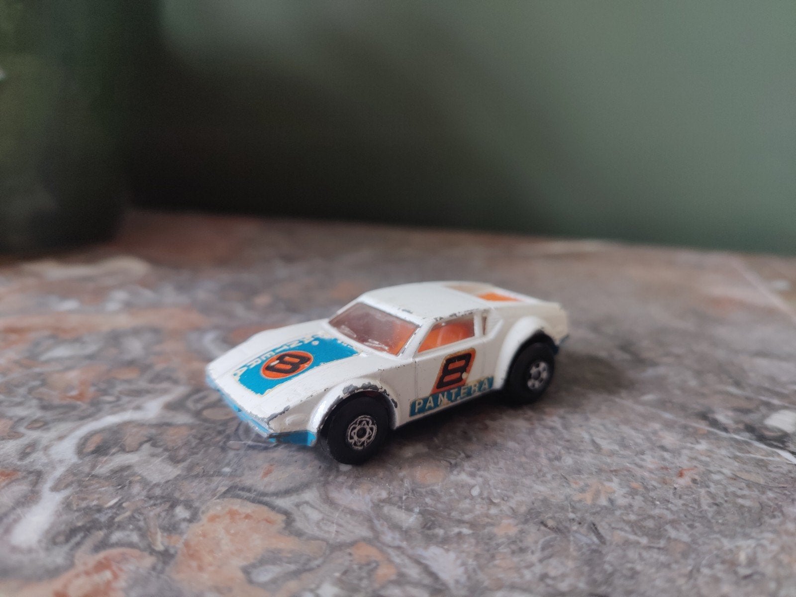 Matchbox De Tomaso Pantera WIT, Ophalen, Zo goed als nieuw, Auto