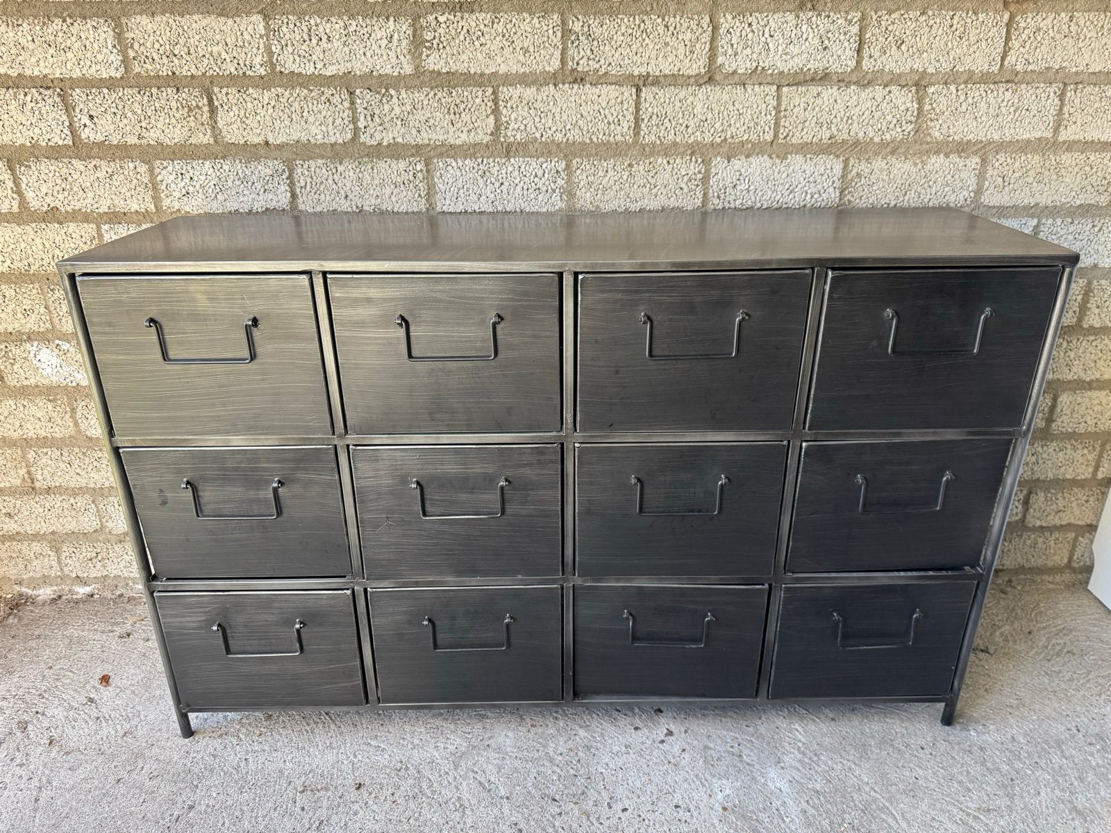 Metalen ladekast met 12 laden - Industrieel design, Ophalen, Gebruikt, 100 tot 150 cm, 5 laden of meer