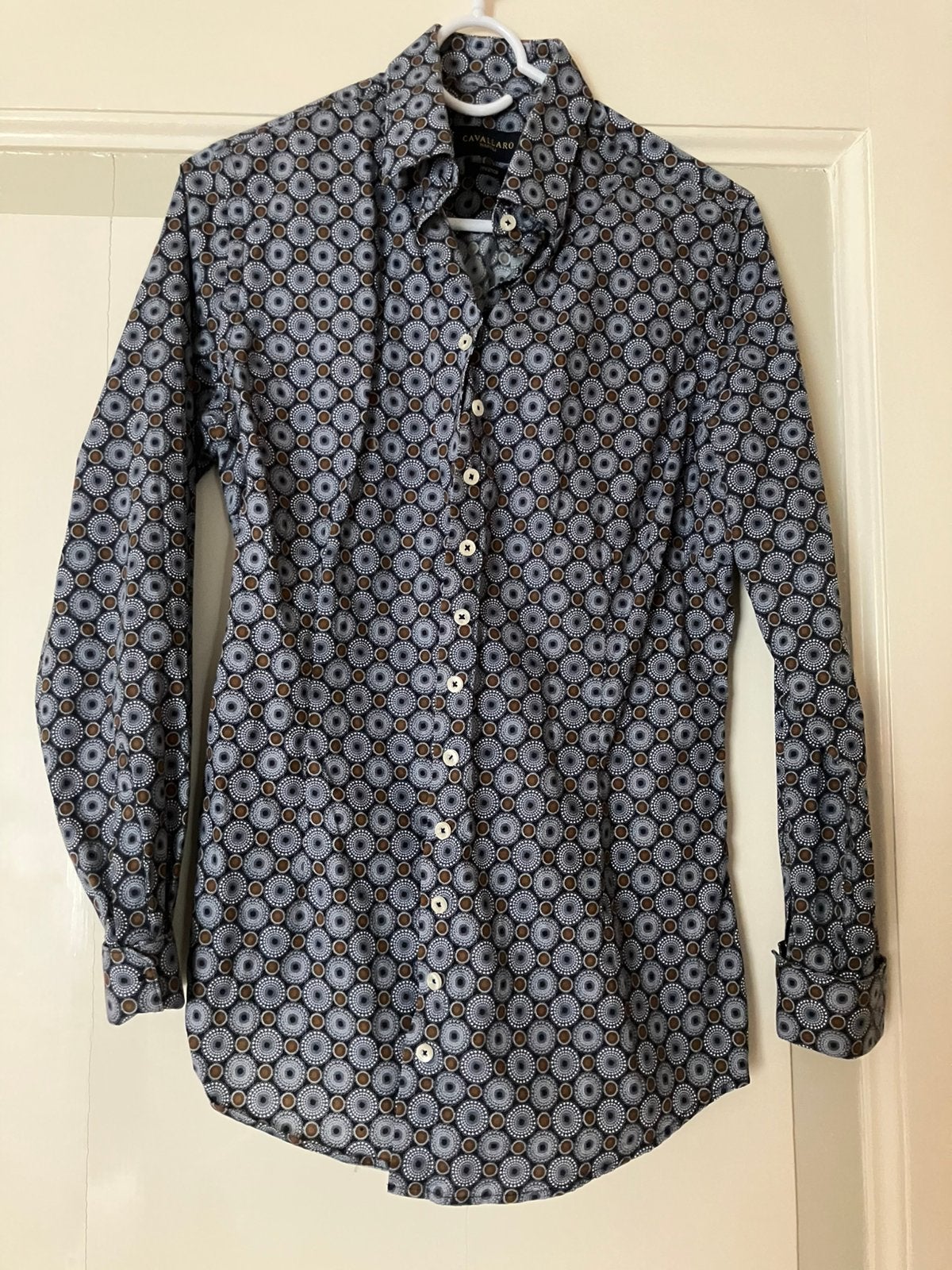 Cavallaro Napoli blouse Linda, Ophalen of Verzenden, Zo goed als nieuw, Maat 38/40 (M), Blauw