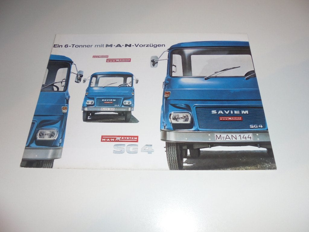brochure Saviem SG4 met MAN M-systeem, Ophalen of Verzenden, Nieuw, Overige merken