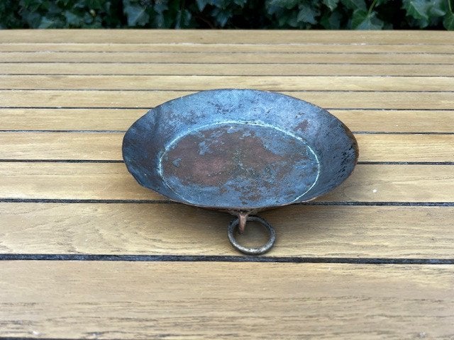 Antieke Koperen Lage Pan / Schaal - 19 cm, Antiek en Kunst, Ophalen of Verzenden, Koper