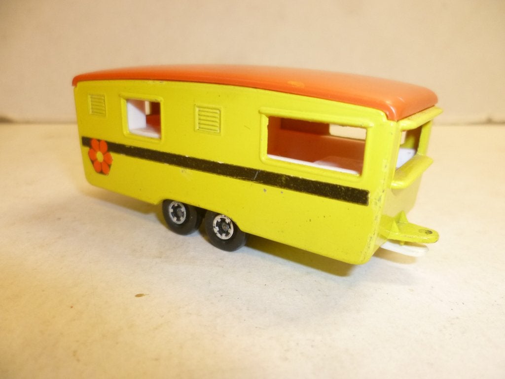 Matchbox Lesney Superfast 1970 Caravan Trailer 7cm lang auto, Ophalen of Verzenden, Zo goed als nieuw, Auto