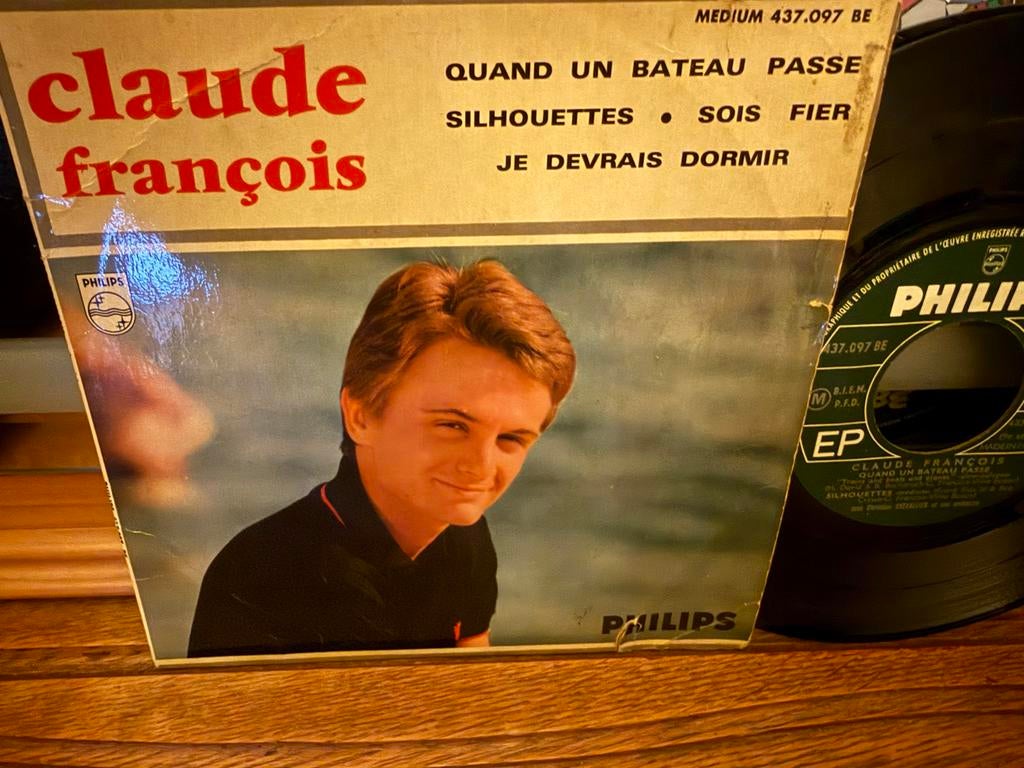 Claude François - Quand Un Bateau Passe EP (Philips), Cd's en Dvd's, Vinyl Singles, Gebruikt, 7 inch, Single, Ophalen of Verzenden