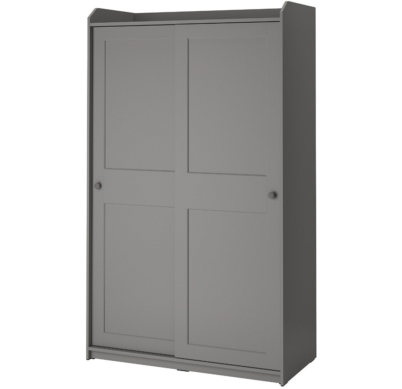 IKEA Kleerkast Hauga met schuifdeuren, grijs, 118x55x199, Huis en Inrichting, Kasten | Kledingkasten, Ophalen, Met deur(en), Gebruikt