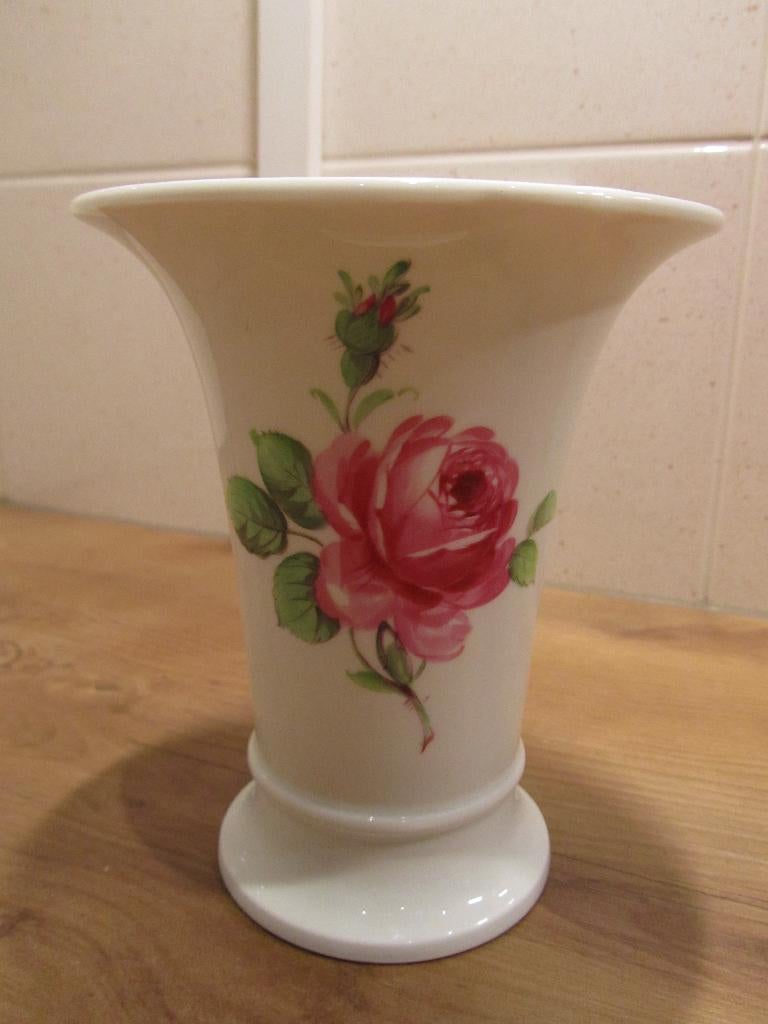 Meissen vaas roos, Ophalen of Verzenden