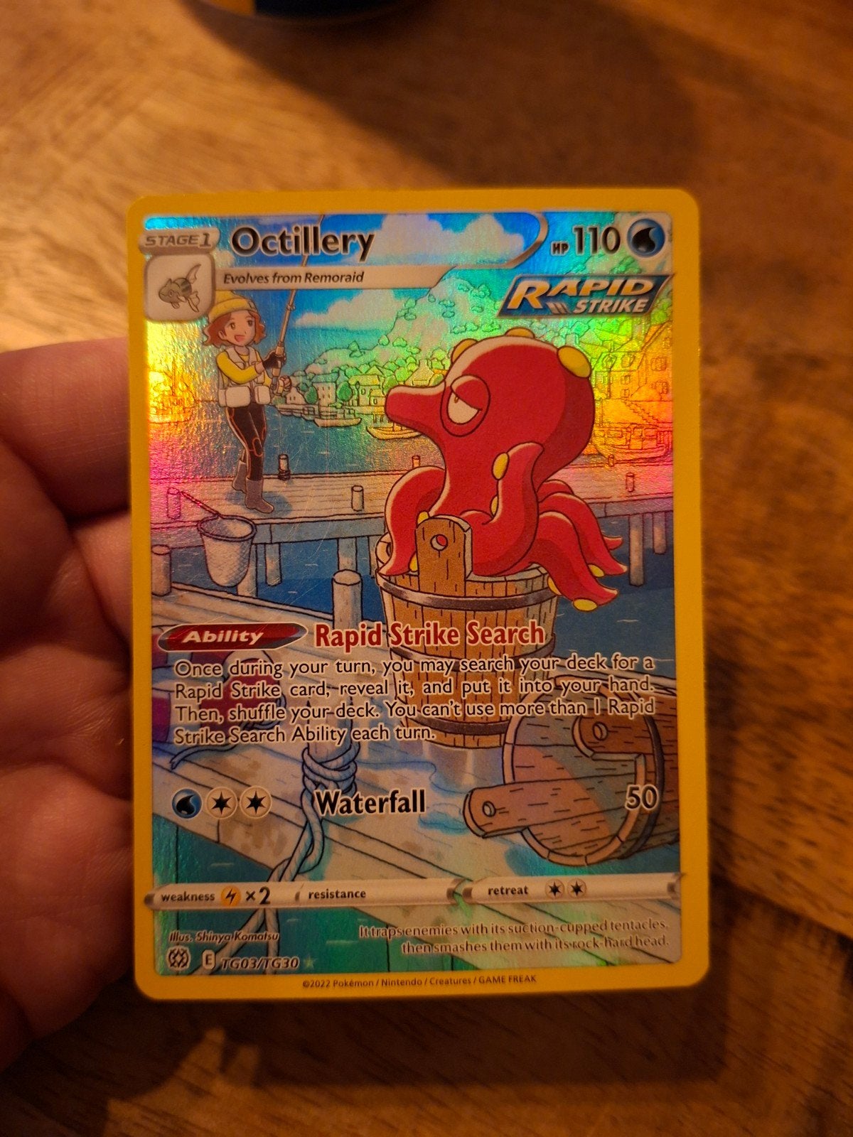 Octillery 060/190 Rapid Strike Search Pokémon Kaart, Ophalen of Verzenden, Zo goed als nieuw, Losse kaart, Foil