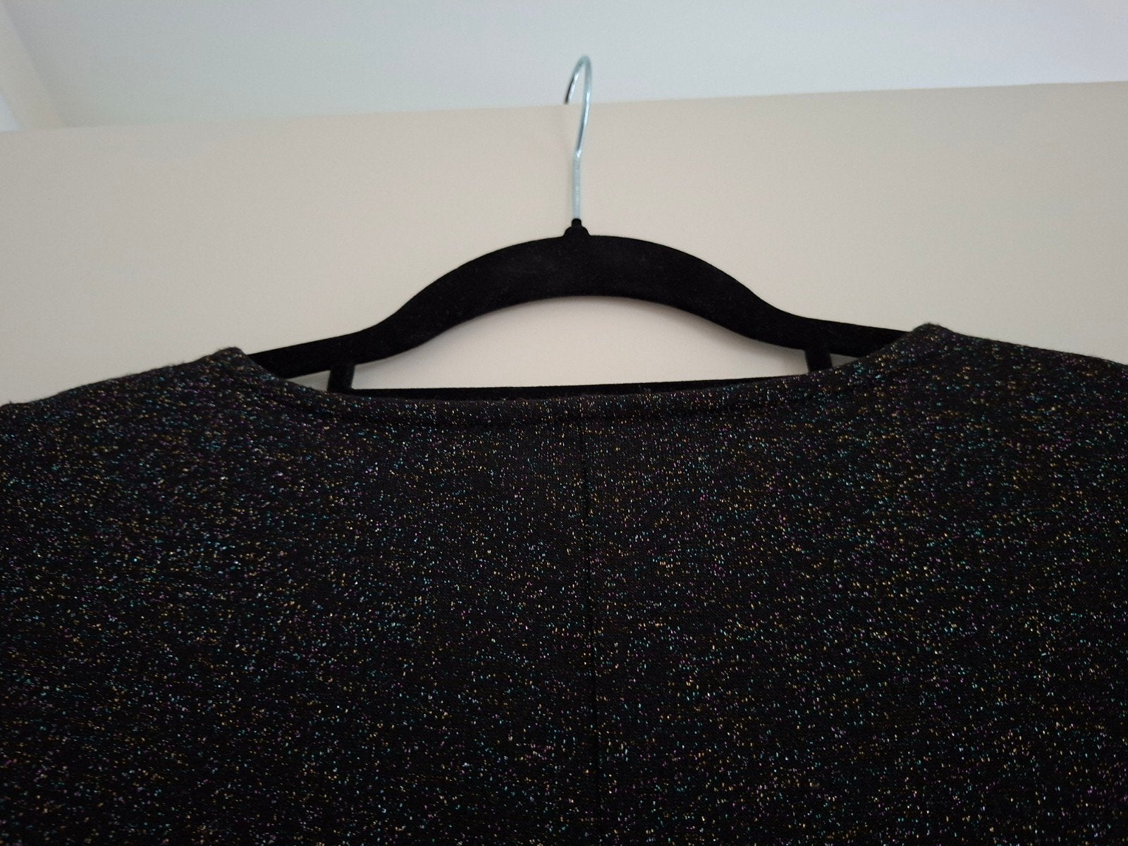 zwarte jurk met glitters, Maat 38/40 (M), Zwart, Ophalen of Verzenden, Zo goed als nieuw