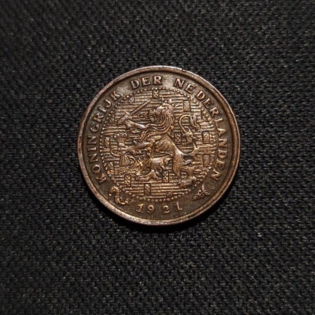 1/2 cent 1921, Verzenden, Koningin Wilhelmina, Losse munt