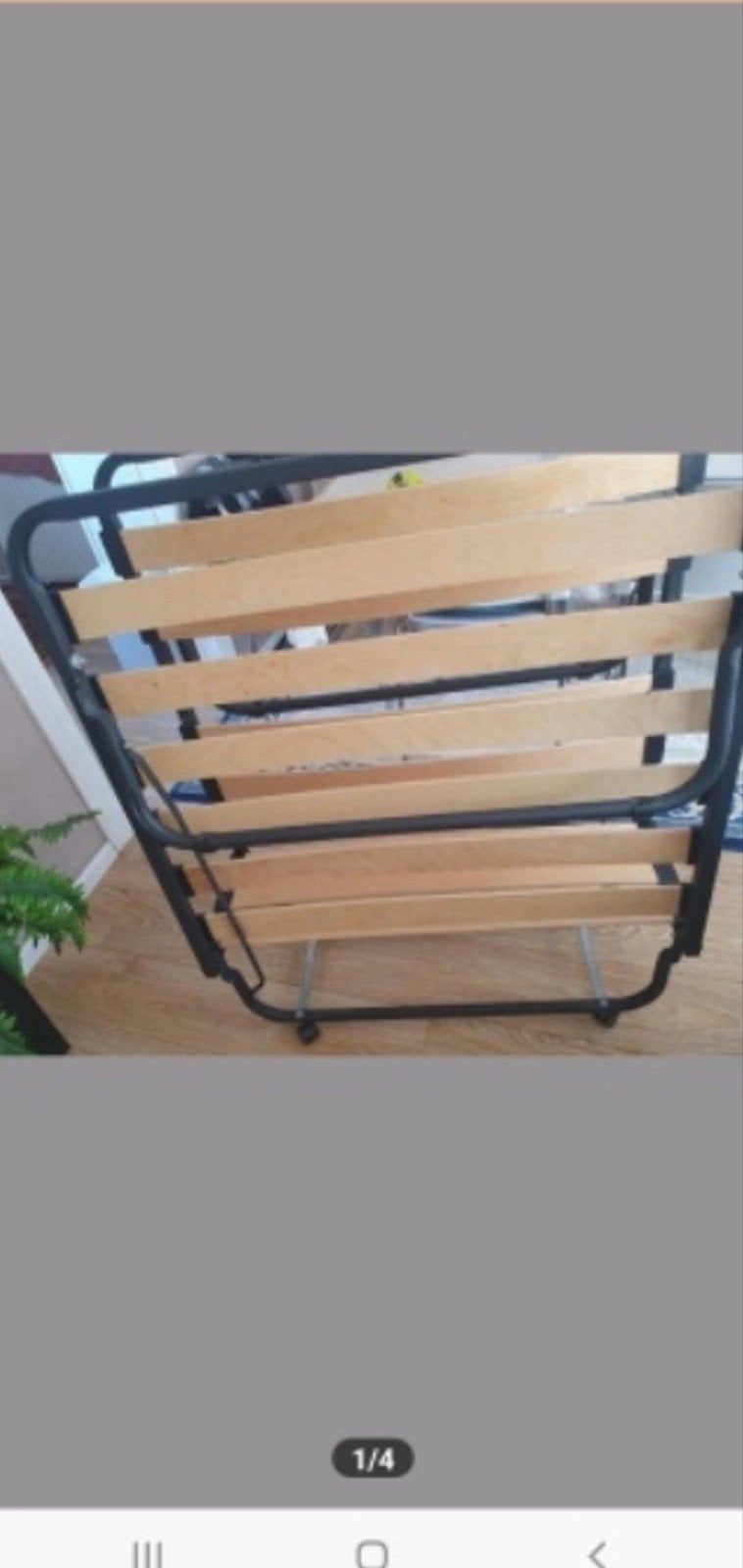 Opklapbaar logeerbed met lattenbodem, Eenpersoons, Zwart, 80 cm, Metaal