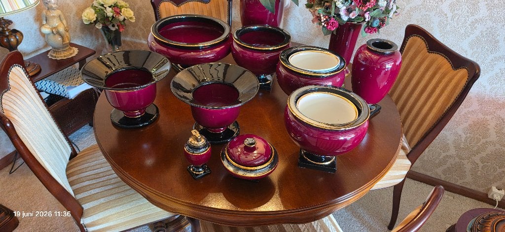 Bosa Keramische designset uit Italië, Huis en Inrichting, Woonaccessoires | Vazen, Ophalen, Gebruikt, Met deksel, Steen/keramiek