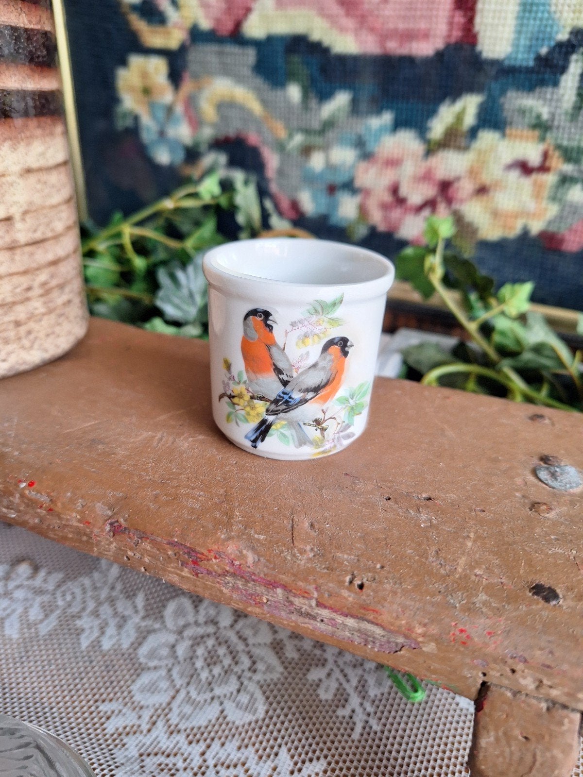 Vintage kandelaar met vogeltjes, Japan 70's, Ophalen of Verzenden