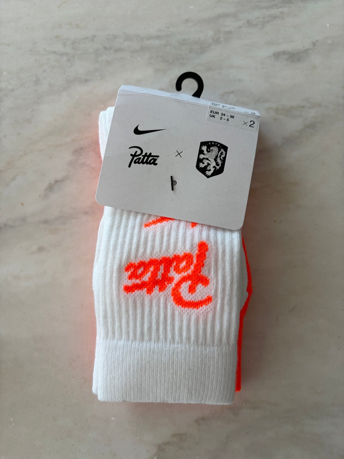 Nike Patta x KNVB Sokken Oranje Maat 34-38, Sokken en Kniesokken, Maat 35 t/m 38, Nieuw, Oranje