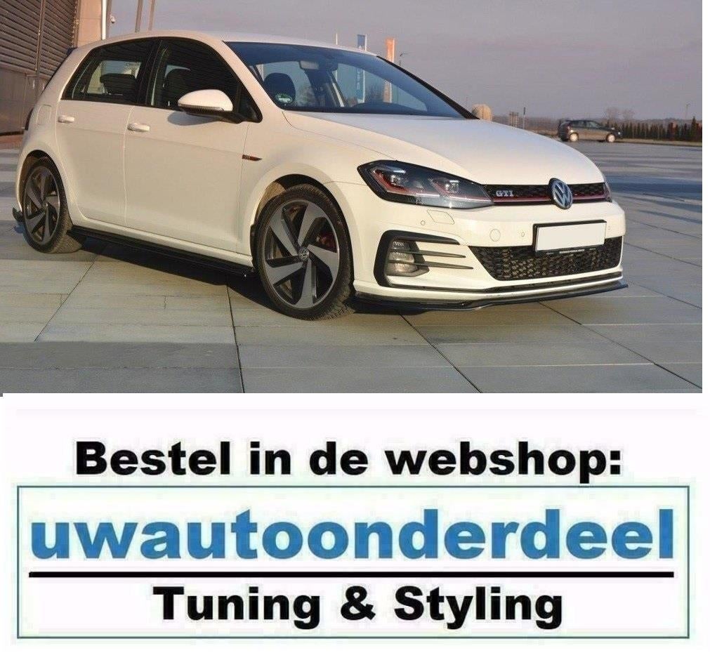 Maxton Spoiler Lip Splitter Geschikt Voor Vw Golf 7 GTI Face, Auto diversen, Tuning en Styling, Verzenden