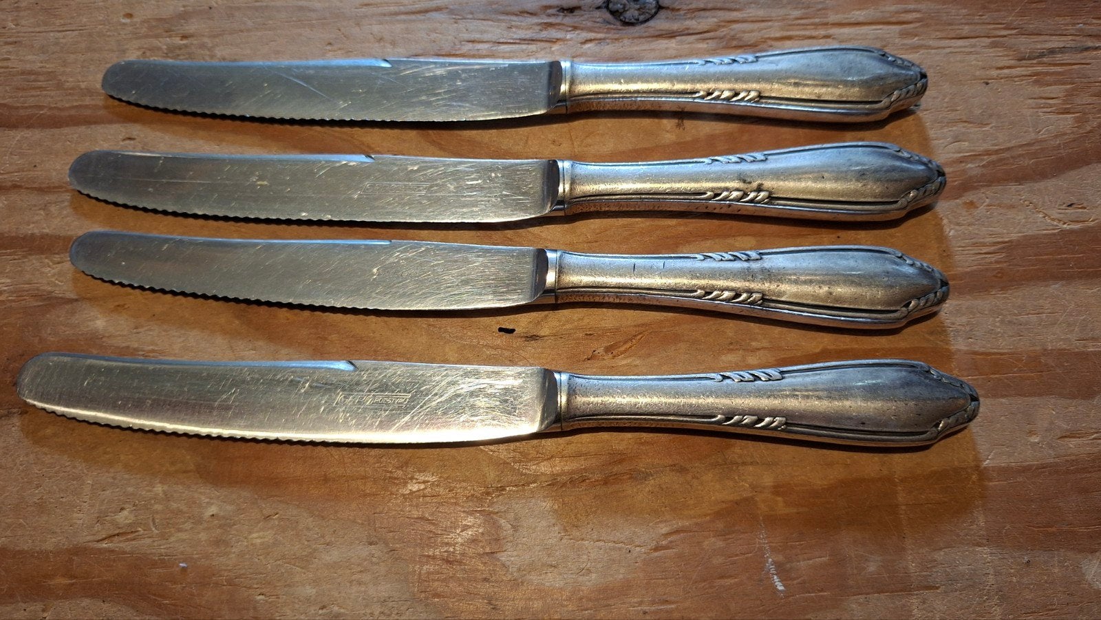 Set van 4 Gero 90 verzilverde messen, Ophalen of Verzenden