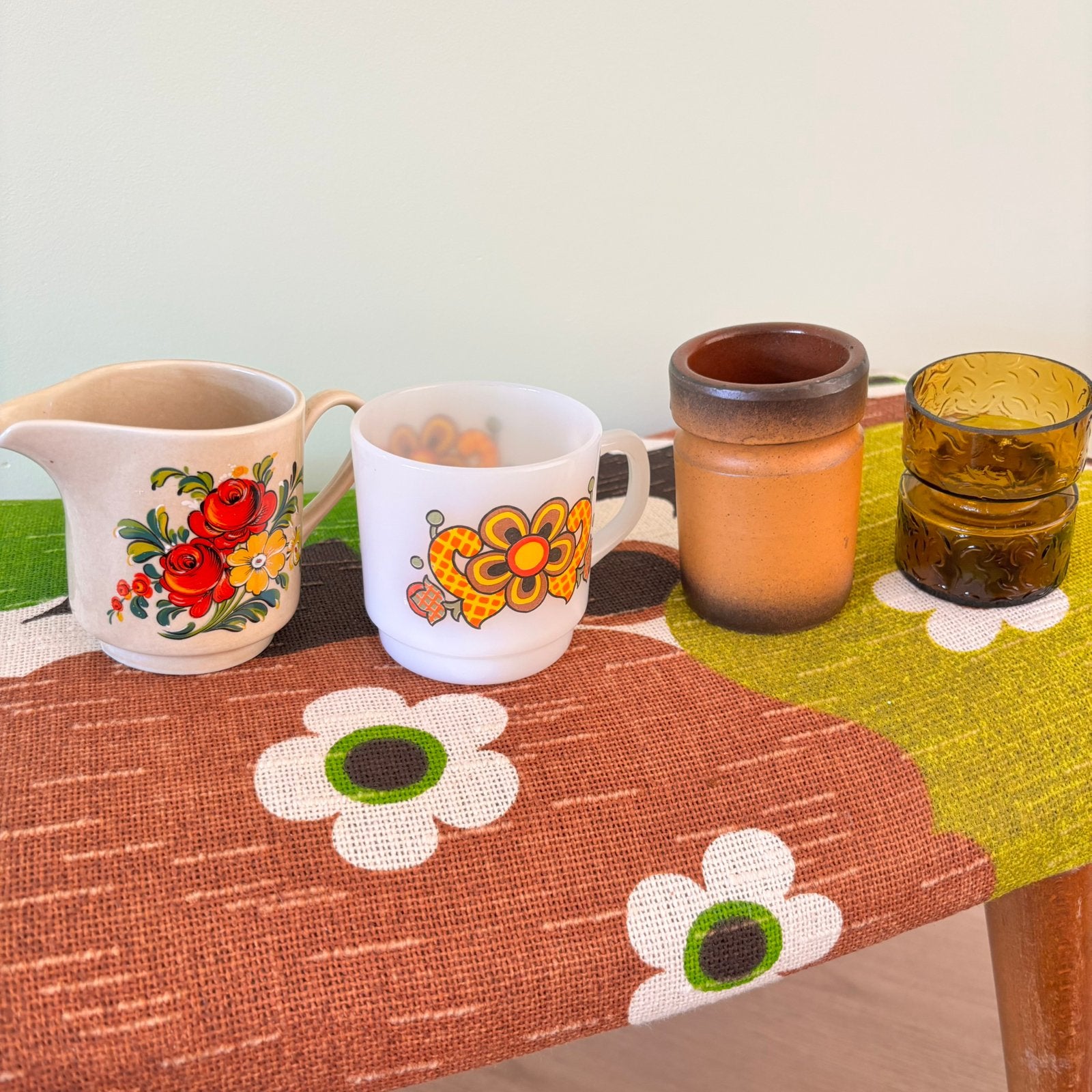 Vintage retro melkkannetje, mokje, vaasjes, Verzamelen, Verzenden, Huis en Inrichting