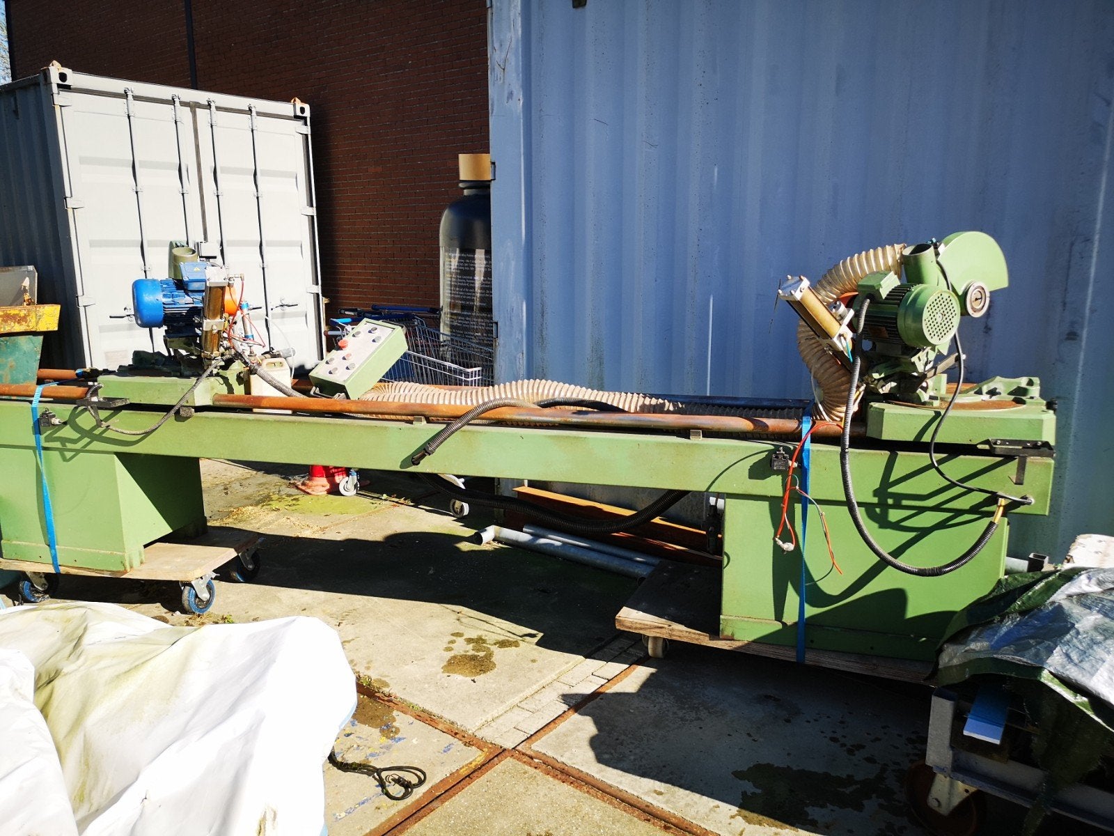 dubbele cirkelzaag machine 300 mm voor aluminium en hout, Ophalen, Gebruikt, Cirkelzaag, 70 mm of meer
