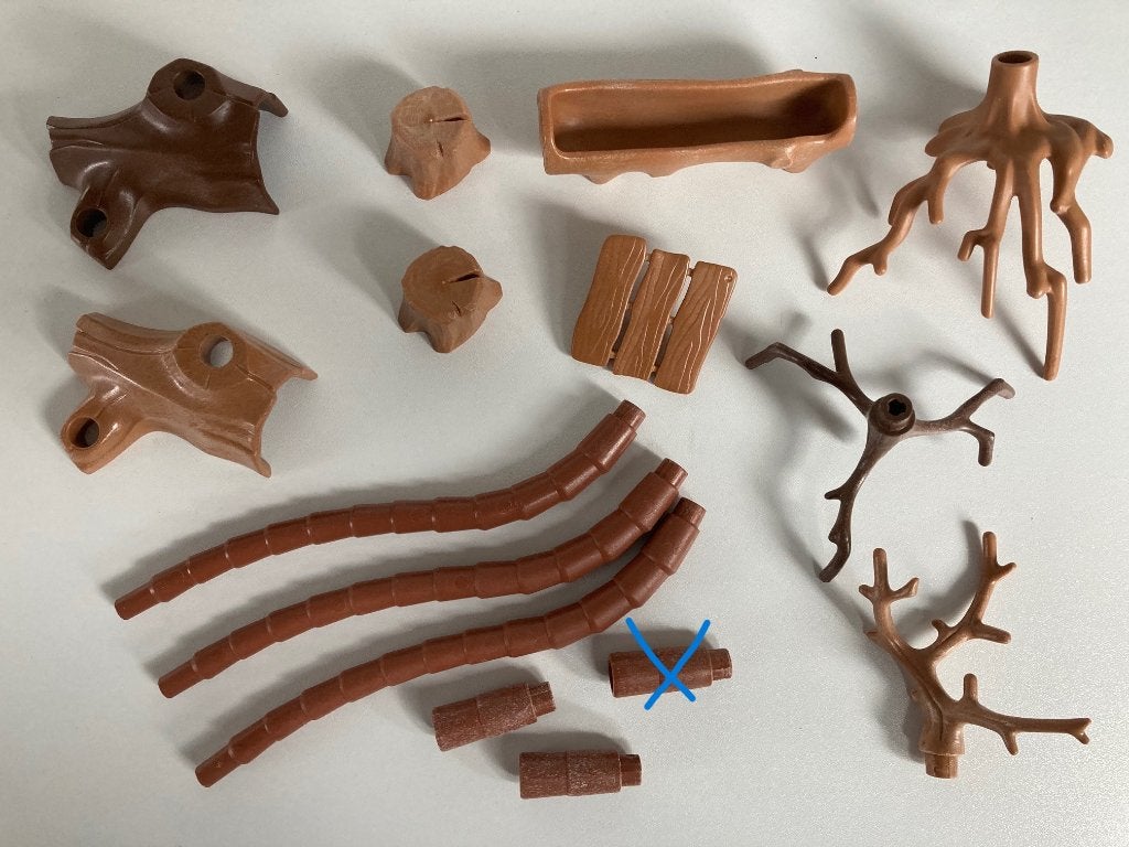 playmobil, boomstammen, takken e.a. bruine onderdelen, Ophalen of Verzenden, Gebruikt, Losse onderdelen, Overige typen