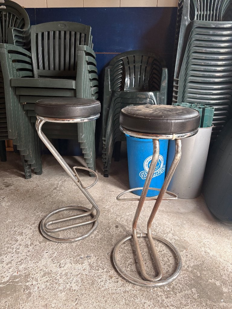 Twee barkrukken, Huis en Inrichting, 1 kruk, Ophalen, Gebruikt, 60 tot 90 cm