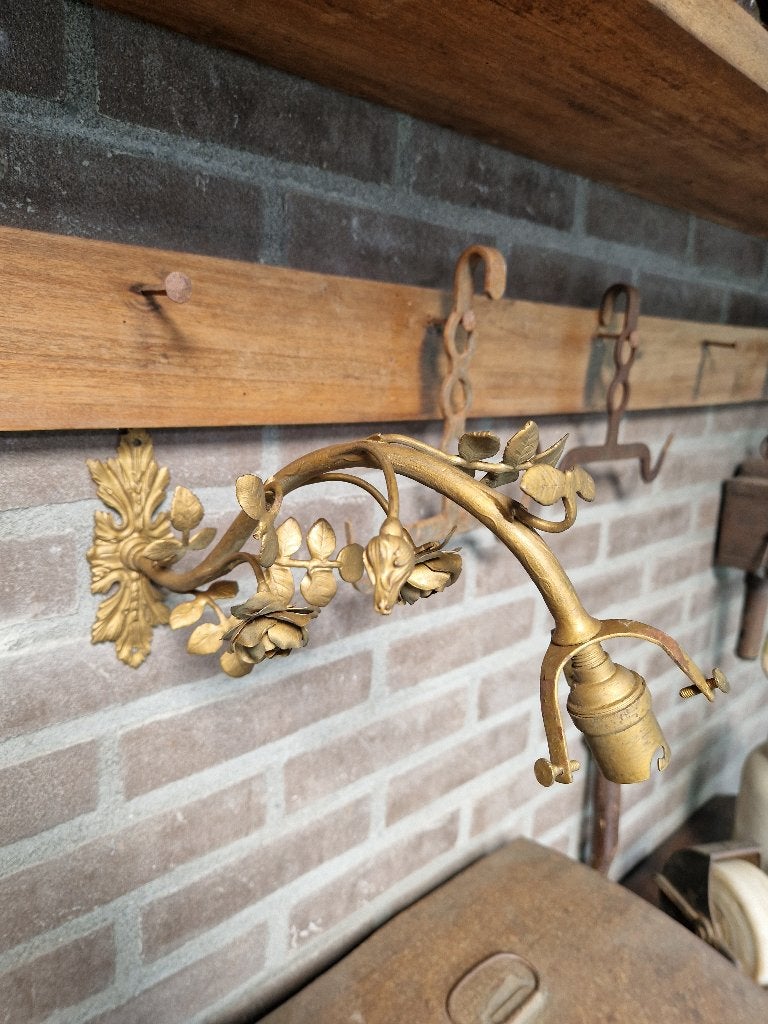 antiek rozen wandlampje, Ophalen of Verzenden