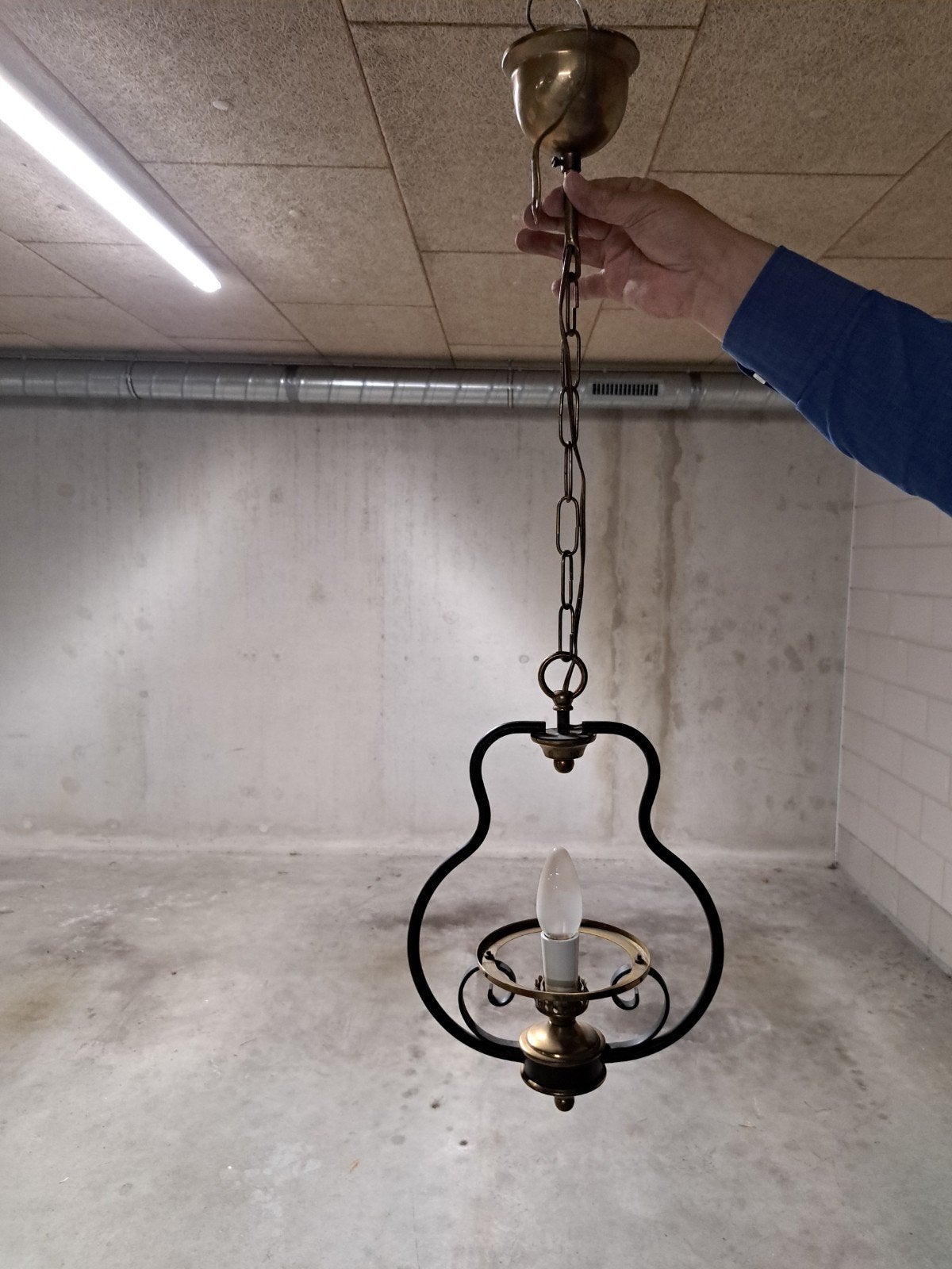 oude hang lamp grootmoeders stijl, Ophalen, Gebruikt, Grootmoeders stijl