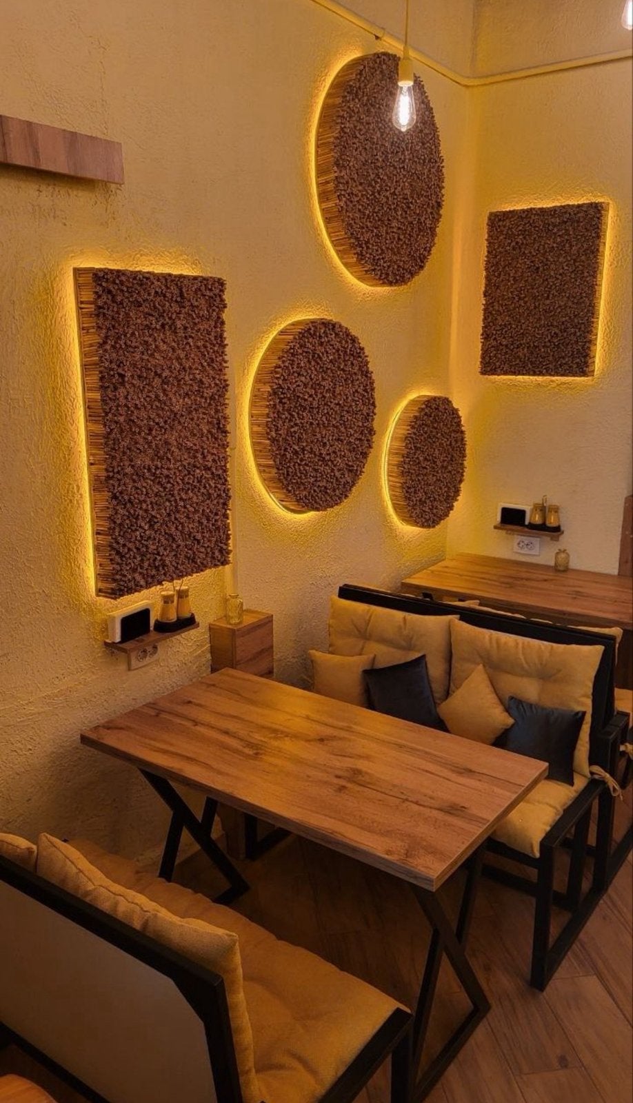 Decoratieve wandpanelen van 100% natuurlijk riet, Ophalen of Verzenden, Zo goed als nieuw