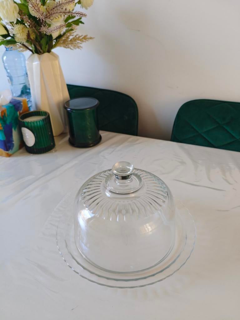 Vintage Stolp van Arcoroc France 1980s, ideaal kaas of gebak, Huis en Inrichting, Ophalen