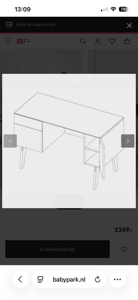 Kidsmill sixties bureau, Ophalen, Zo goed als nieuw, Jongetje of Meisje