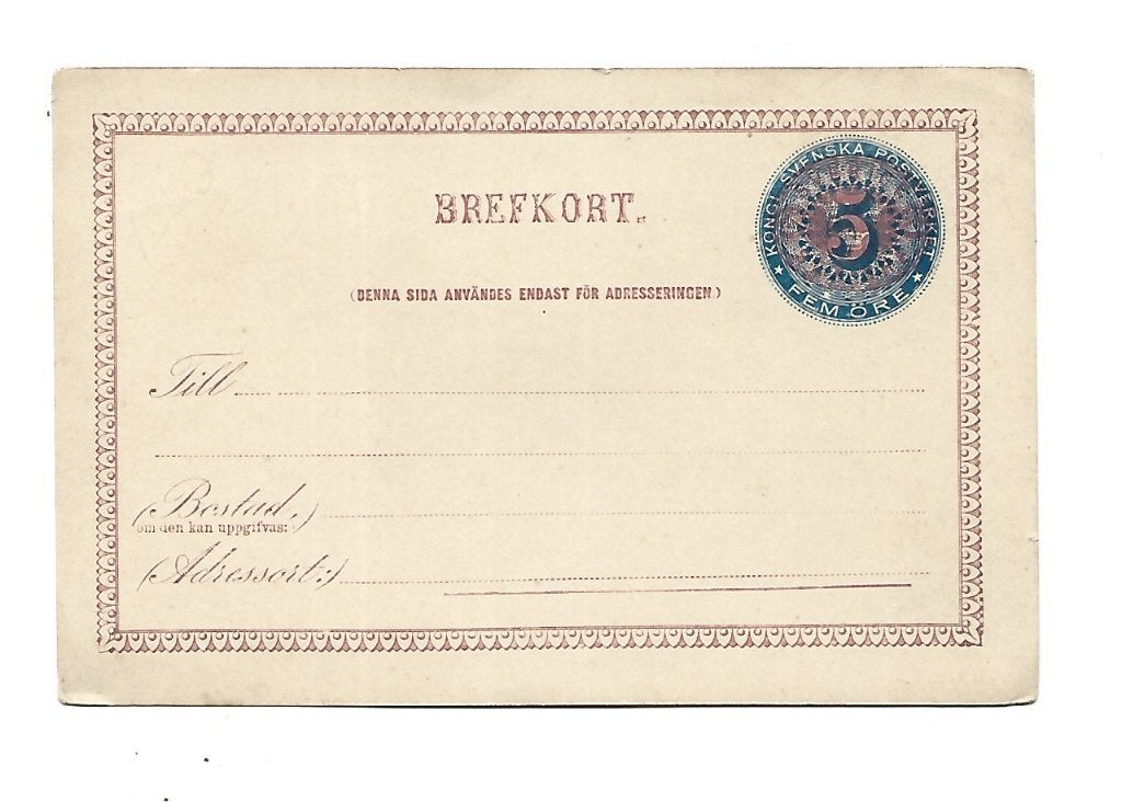 Zweden -Briefkaart, Verzenden, Briefkaart