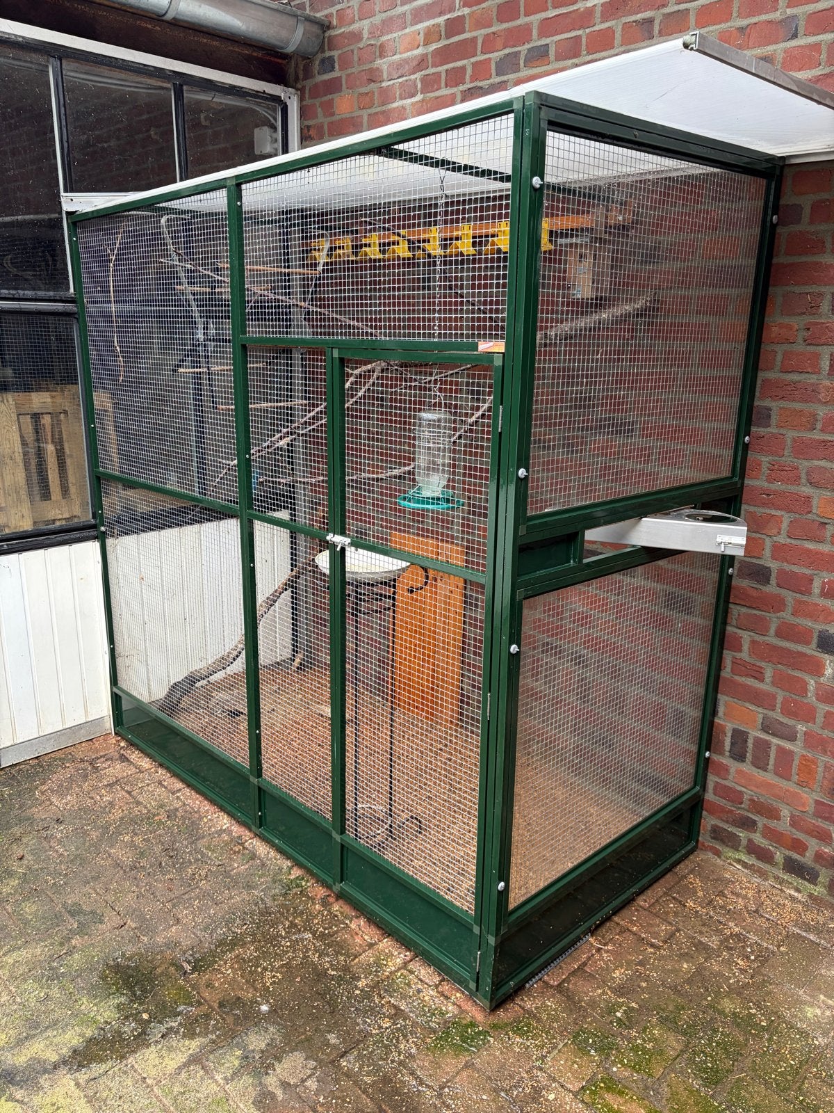 Voilière in L vorm, Ophalen, Gebruikt, Aluminium, Volière
