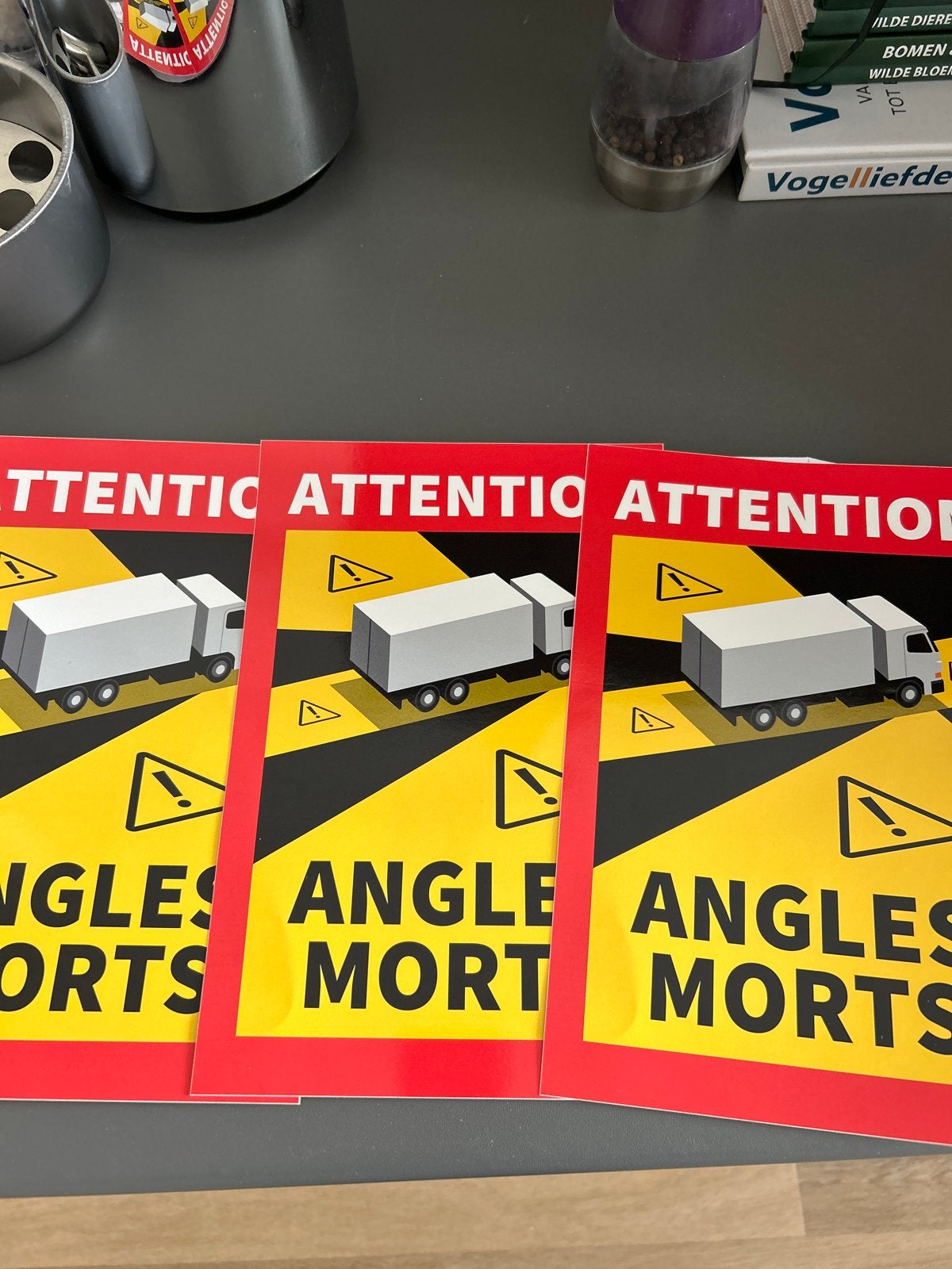 Attention Angles Morts Stickers (3 stuks), Ophalen of Verzenden, Nieuw