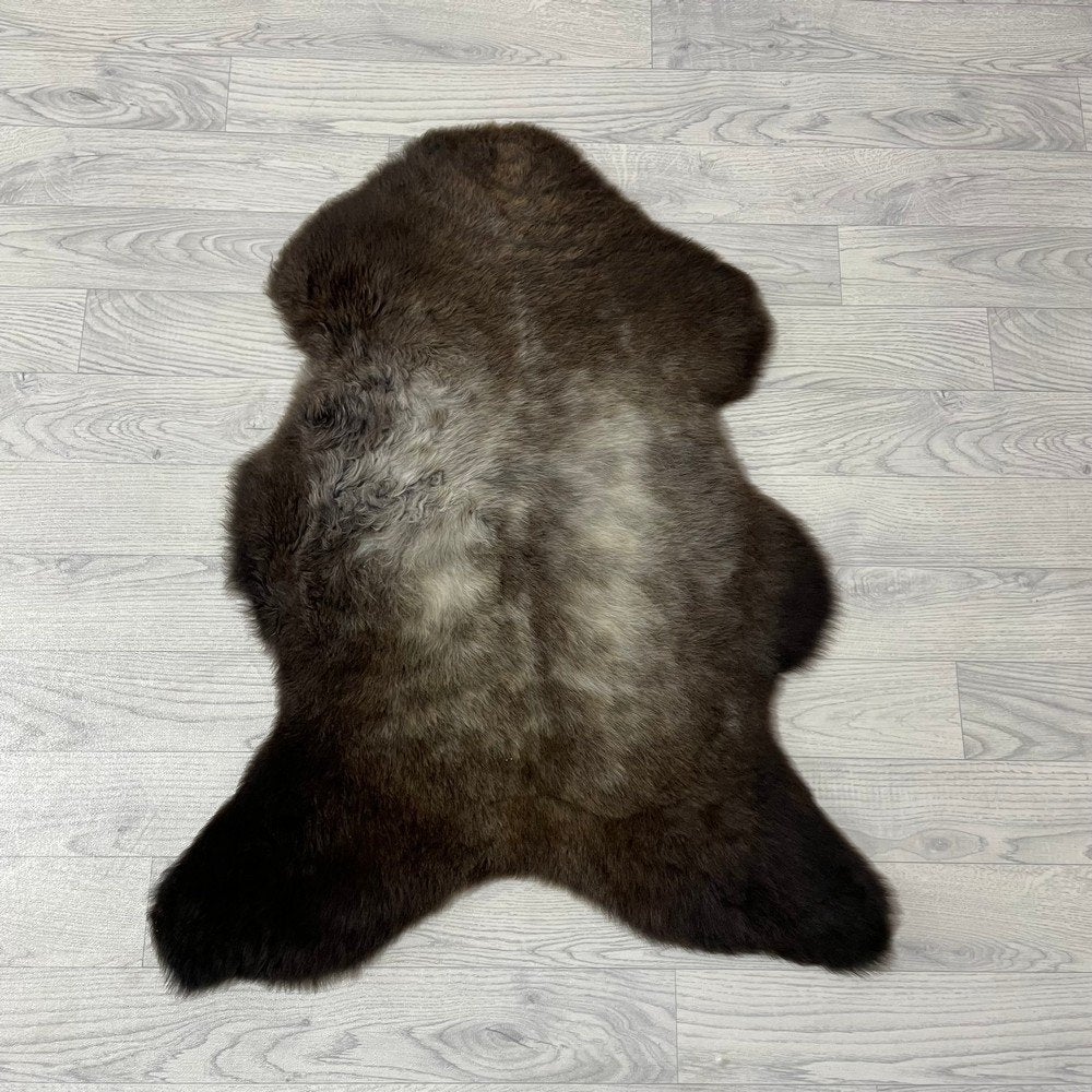 Schapenvacht bruin multicolor 90x70cm #1722 | Lederstore, Nieuw, Overige vormen, Zwart, 50 tot 100 cm