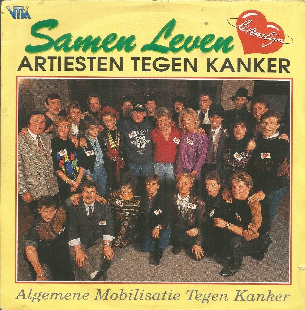 VERKOCHT Artiesten Tegen Kanker – Samen Leven (1990), Fotohoes, Overige formaten, Ophalen of Verzenden, Zo goed als nieuw