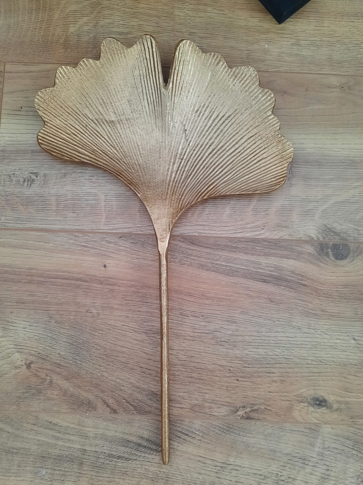 Woonaccessoire: gouden blad, Ophalen of Verzenden, Zo goed als nieuw, Goud, Metaal