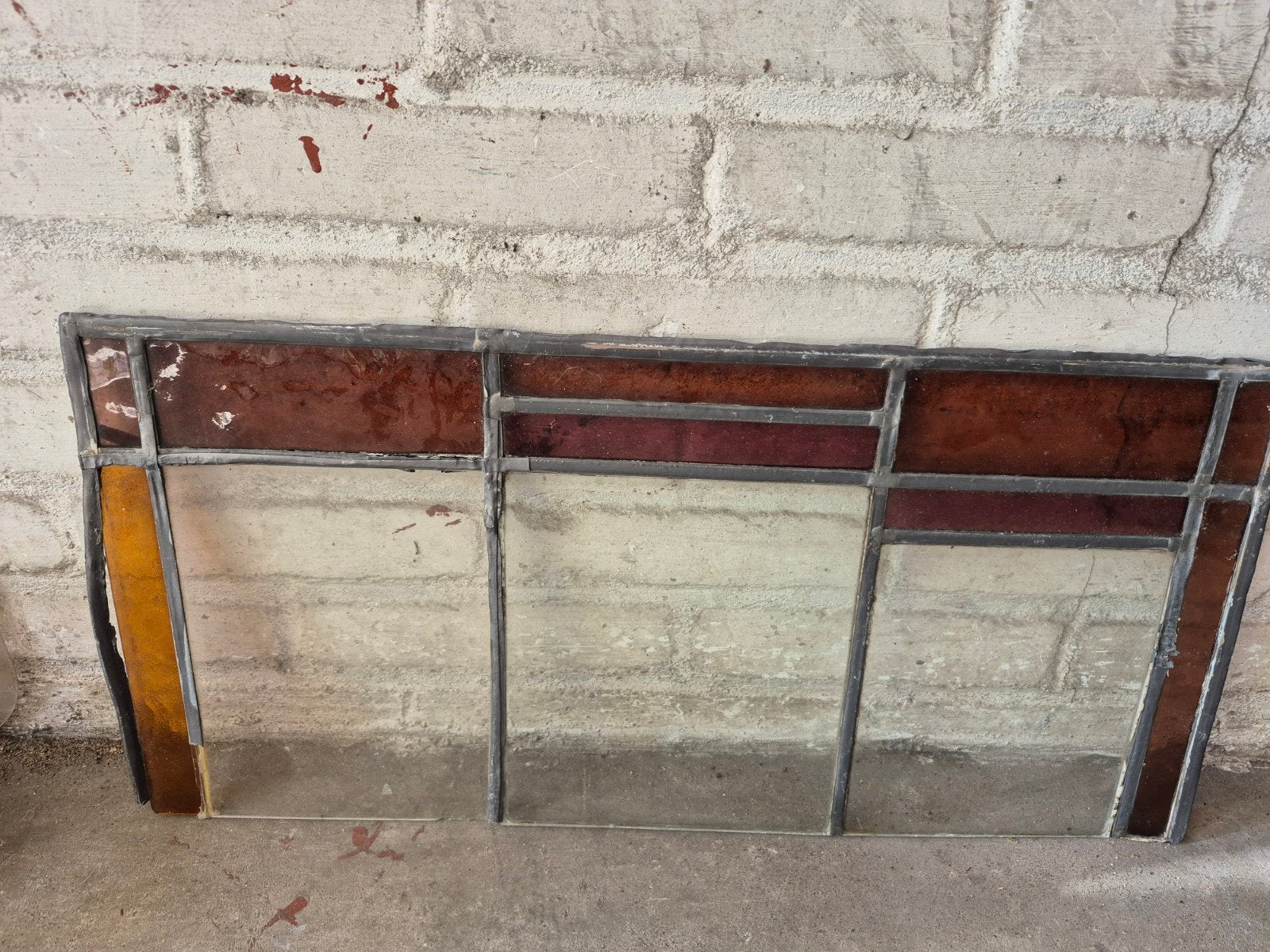 glas-in-lood (restant van raam), Doe-het-zelf en Verbouw, Glas en Ramen, Ophalen, Gebruikt, Minder dan 80 cm, Dakraam