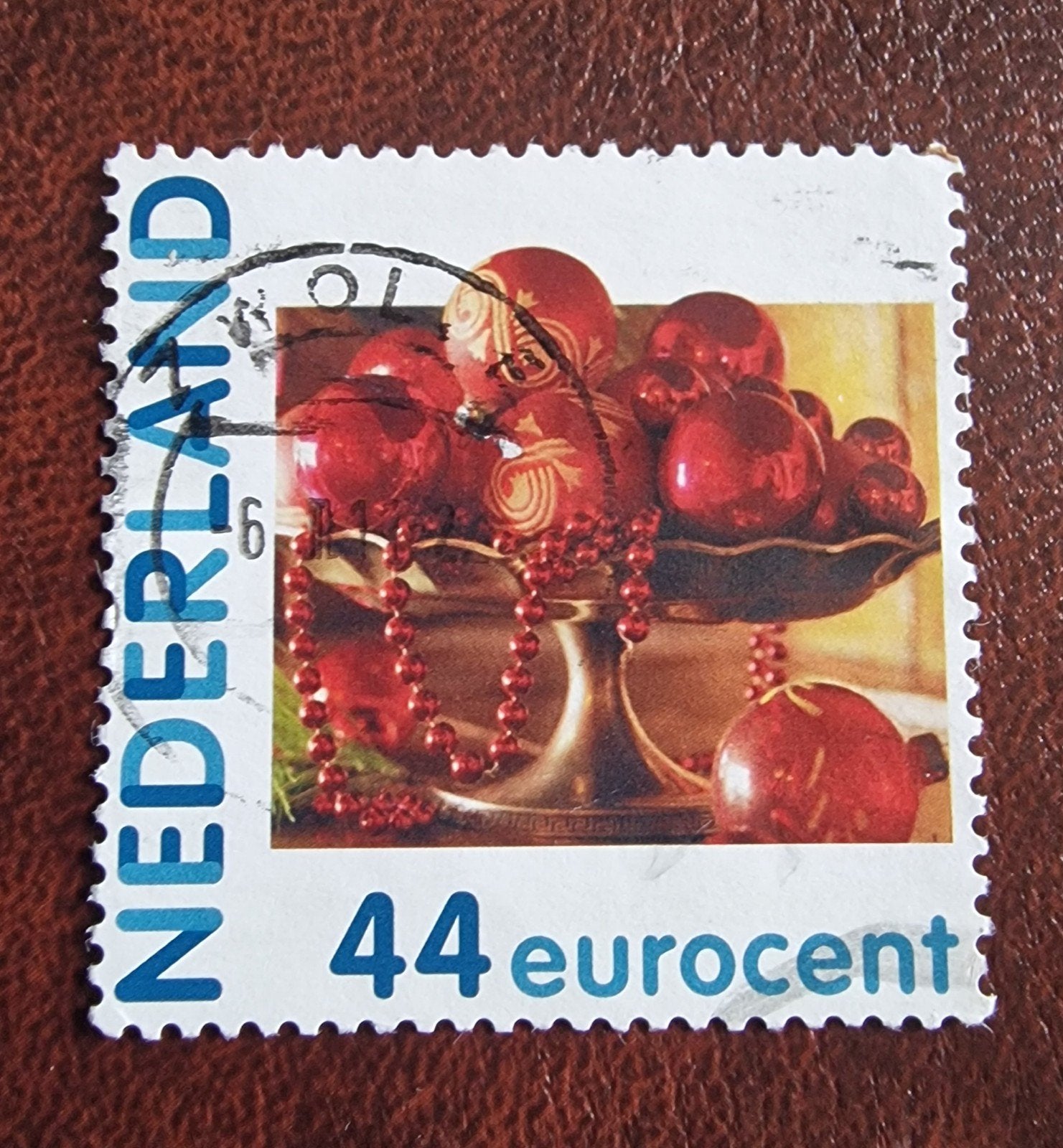 kv1351 Hallmark kerst  postzegel - Kerstballen, Ophalen of Verzenden, Na 1940, Gestempeld