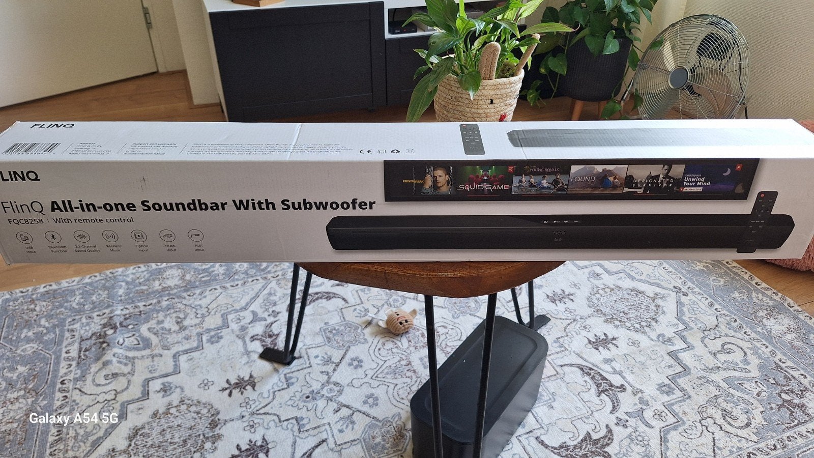 FLINQ All-in-one Soundbar met Subwoofer FQC8258 Nieuw, Ophalen, Bluetooth, Nieuw