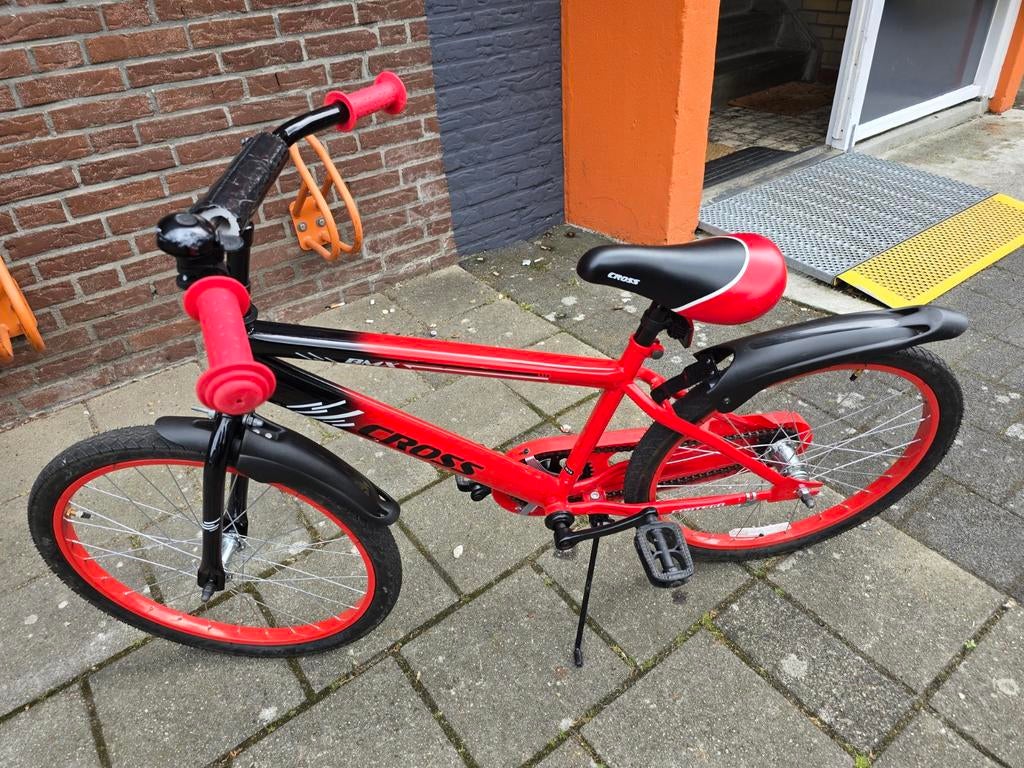Cross BMX Fiets Rood/Zwart - 20 inch, Fietsen en Brommers, Fietsen | Crossfietsen en BMX, Terugtraprem, Staal, Cross, Ophalen of Verzenden