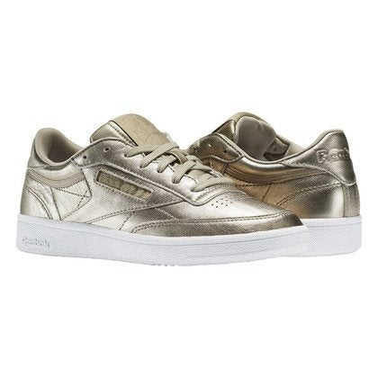Reebok leren sneakers Club C 85 melted goud metallic 38,5, Overige kleuren, Nieuw, Ophalen of Verzenden, Sneakers of Gympen