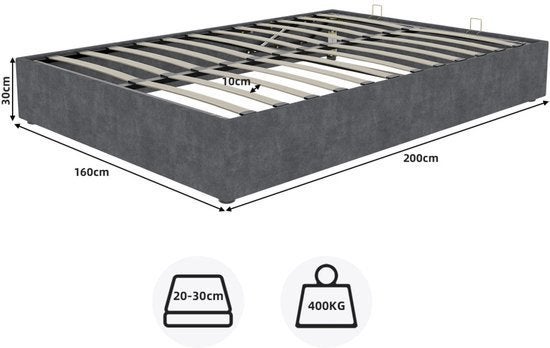 Bedframe – Tweepersoonsbed – Platformbed – Modern Bed, Corvance B.V., Verzenden, Nieuw, Corvancebol@gmail.com
