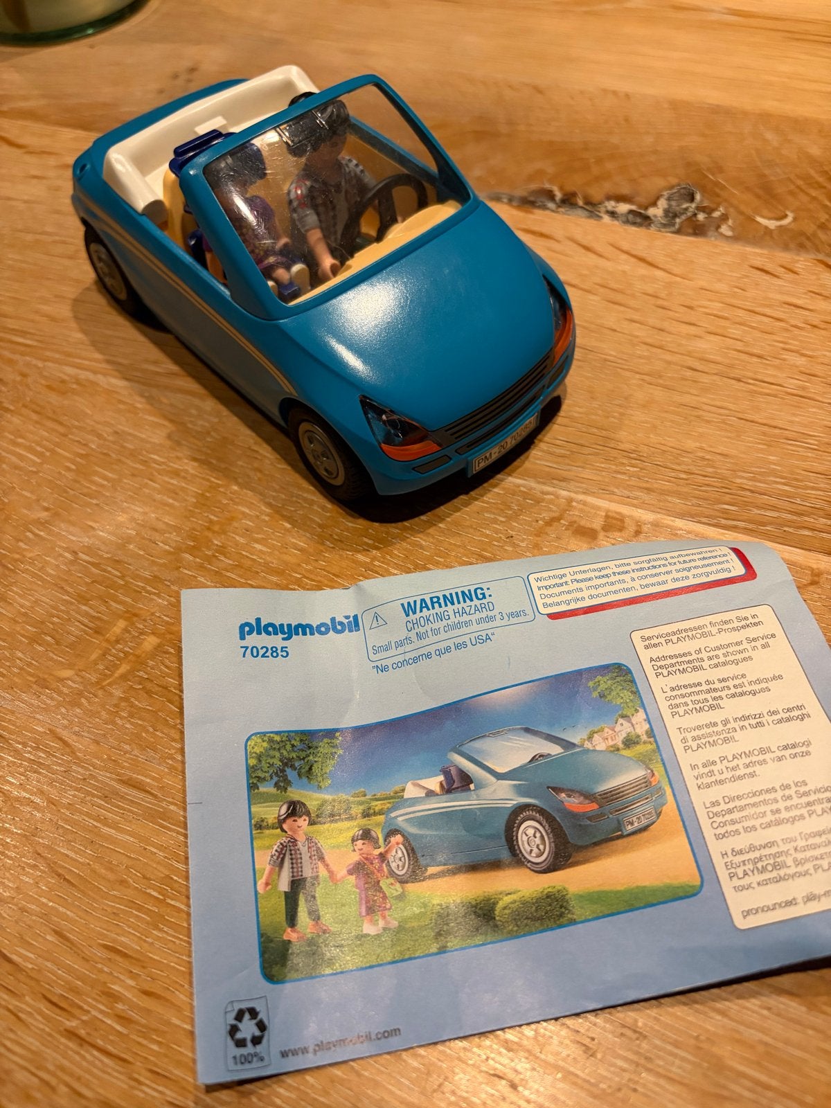 Playmobil 70285 Cabrio met figuren - Zo goed als nieuw, Ophalen, Losse onderdelen, Voertuig, Zo goed als nieuw