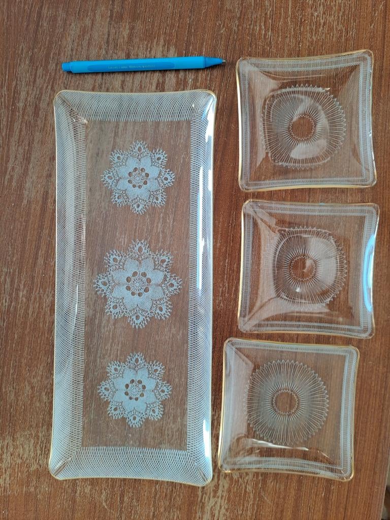 Vintage Cakeschaal, Ophalen, Gebruikt, Schaal, Glas