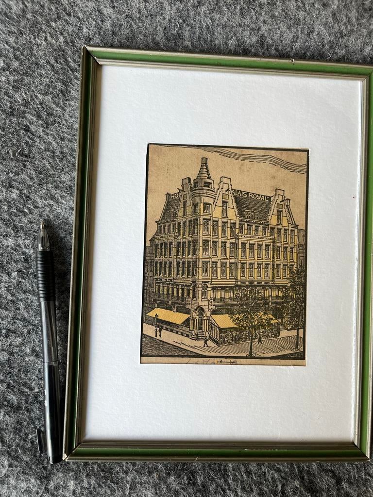Schilderijtje: Hotel Palais Royal, Ophalen of Verzenden