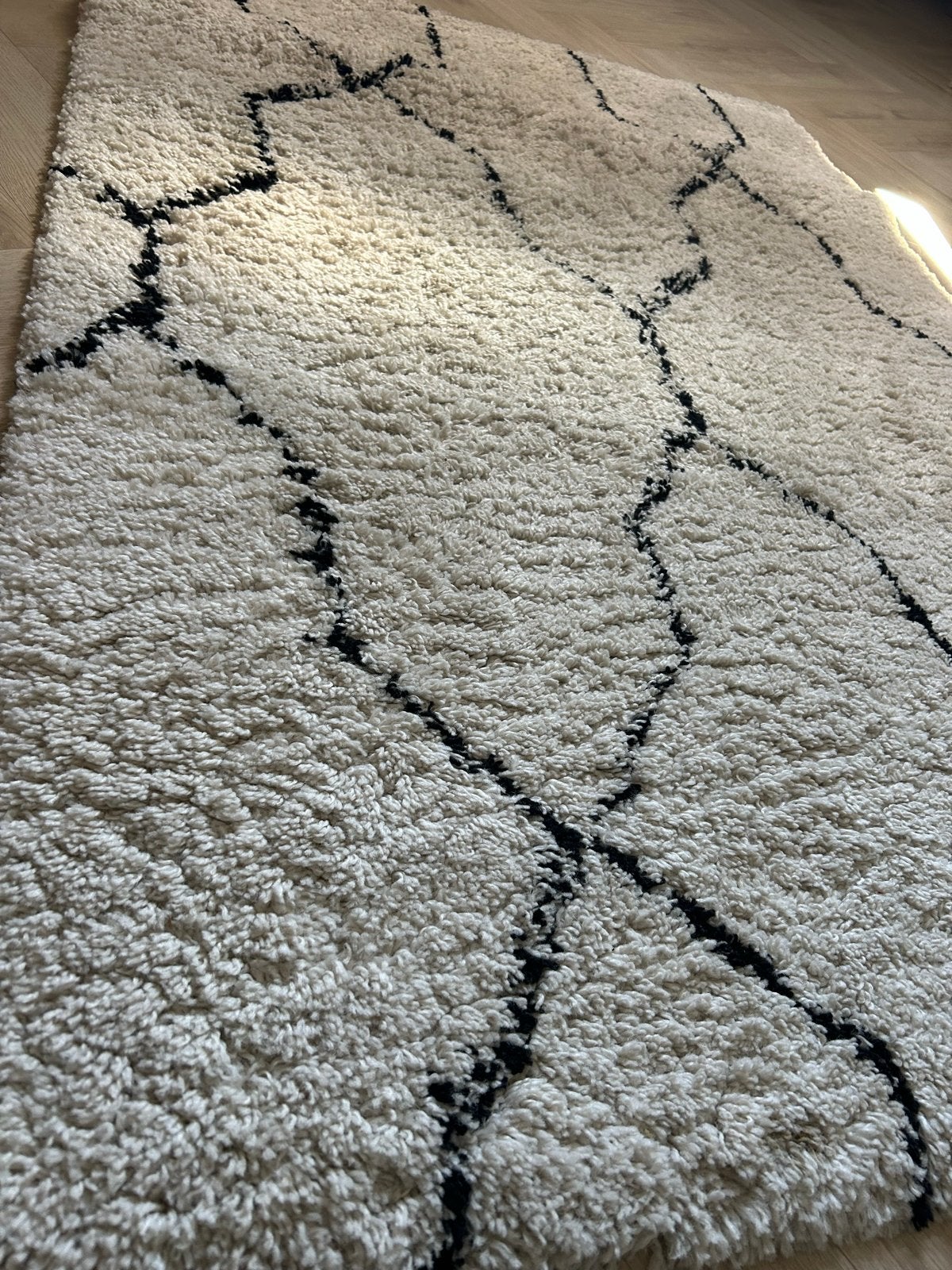 Tapijt Karwei 120x170 - zo goed als nieuw, Ophalen, Gebruikt, 100 tot 150 cm, Crème
