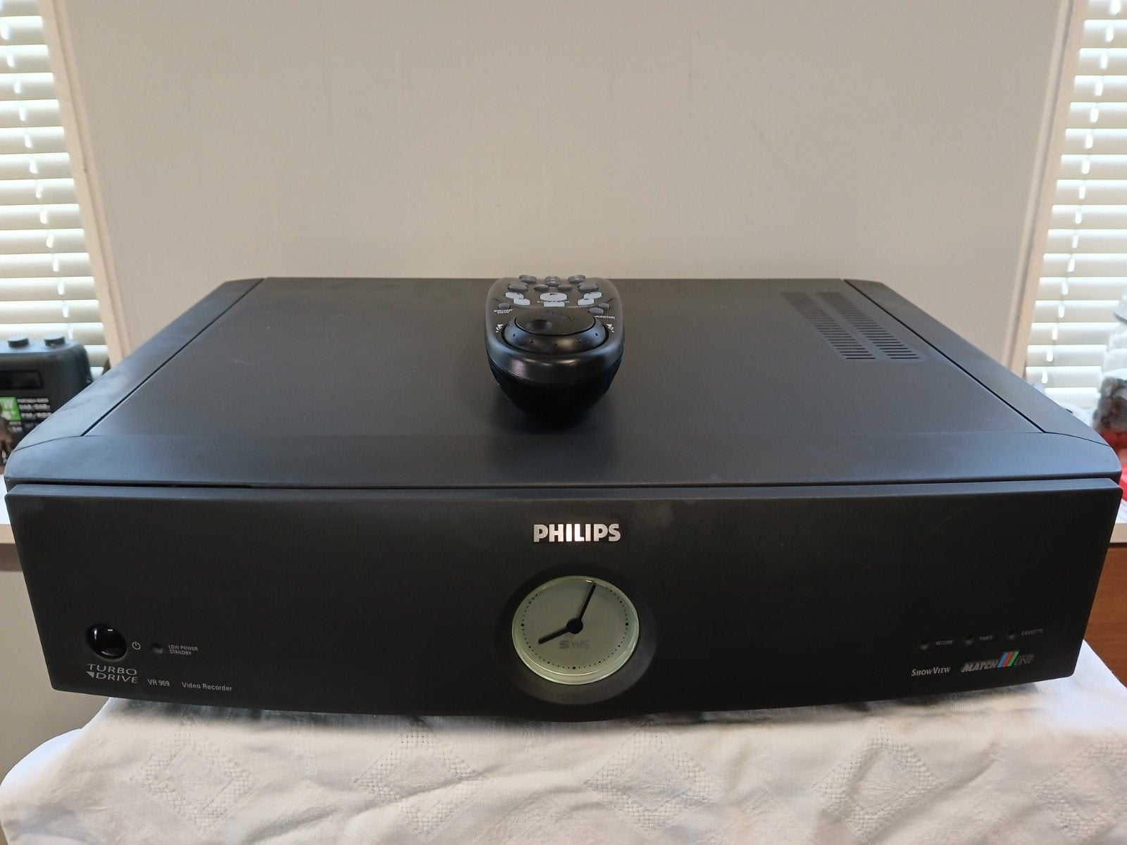 Vintage Philips VR969 VHS Video Recorder , afstandsbedienin, Audio, Tv en Foto, Ophalen of Verzenden, Zo goed als nieuw