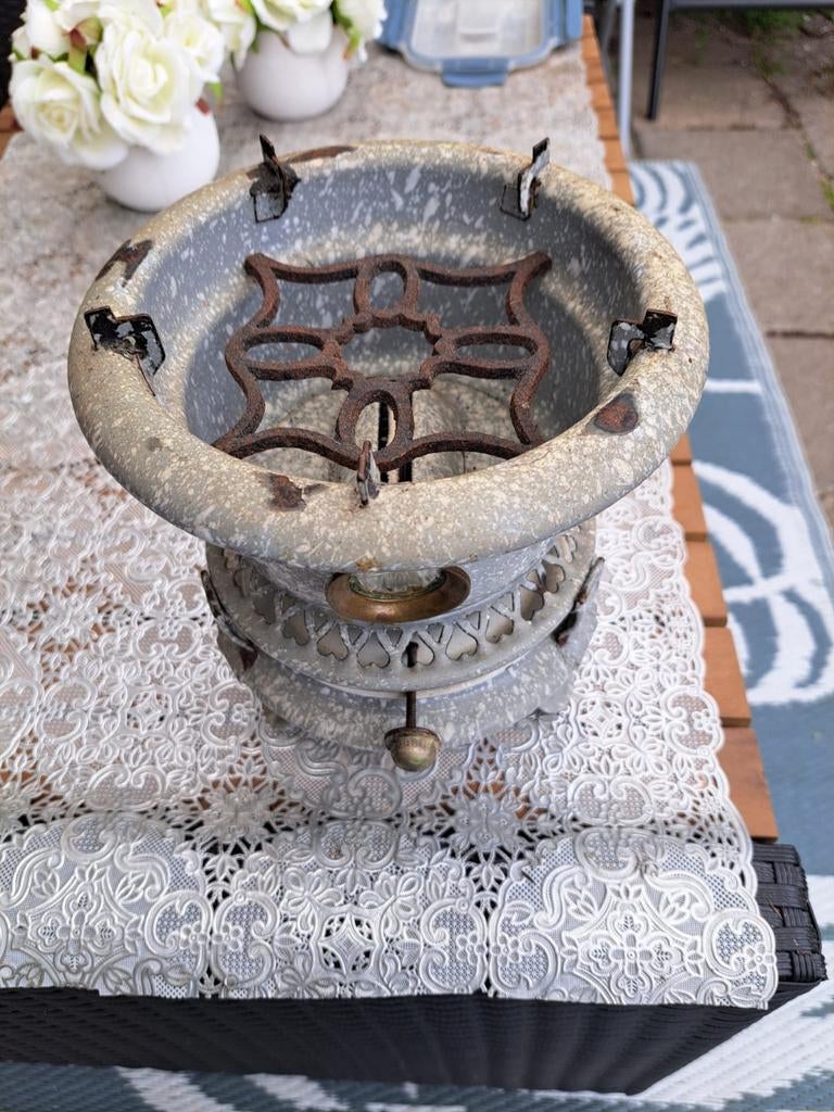 Vintage Petroleum Kooktoestel / Kachel, Antiek en Kunst, Antiek | Emaille, Ophalen