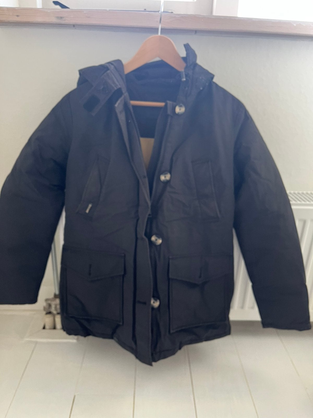 Airforce jas. Air Force parka jas. Winter. Maat XS/S 16 jaar, Ophalen of Verzenden, Gedragen, Maat 34 (XS) of kleiner, Zwart