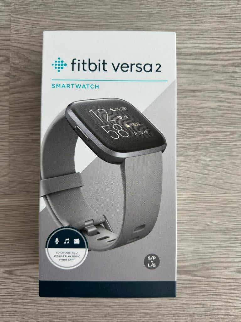 Nieuwe Fitbit Versa 2 Smartwatch - Nog Geseald, Zwart, Nieuw, Ophalen of Verzenden, Fitbit