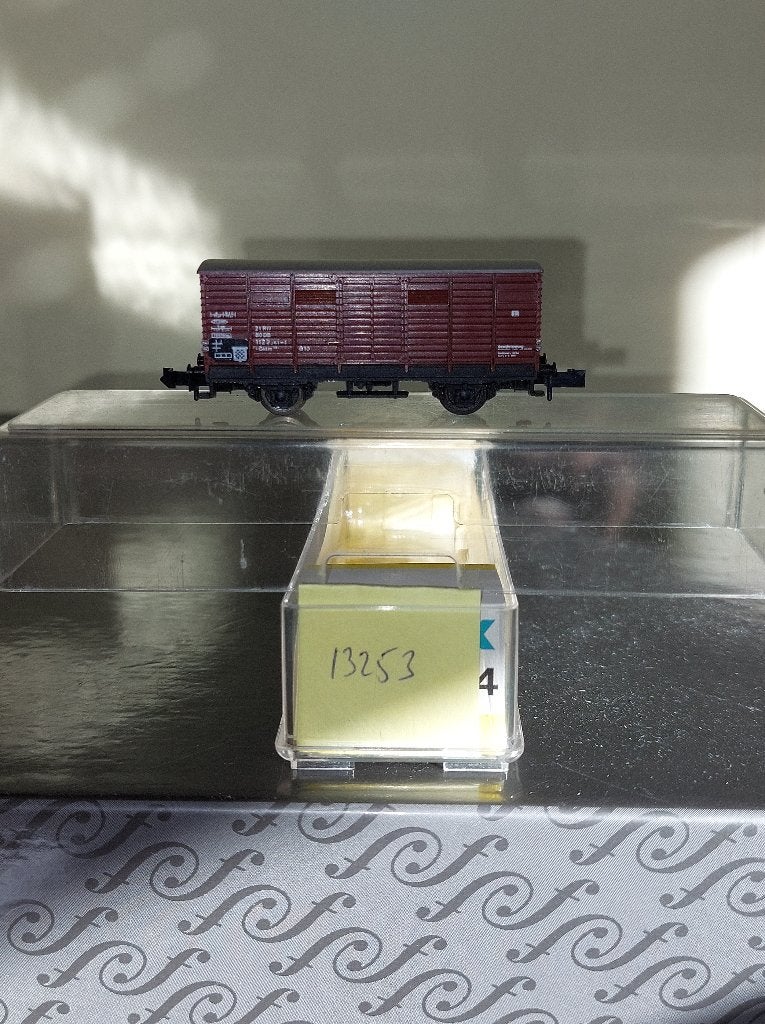 Minitrix 13253 - gedekte goederenwagen Gklm191, G10 (11202), Gelijkstroom, Trix, Wagon, Ophalen of Verzenden
